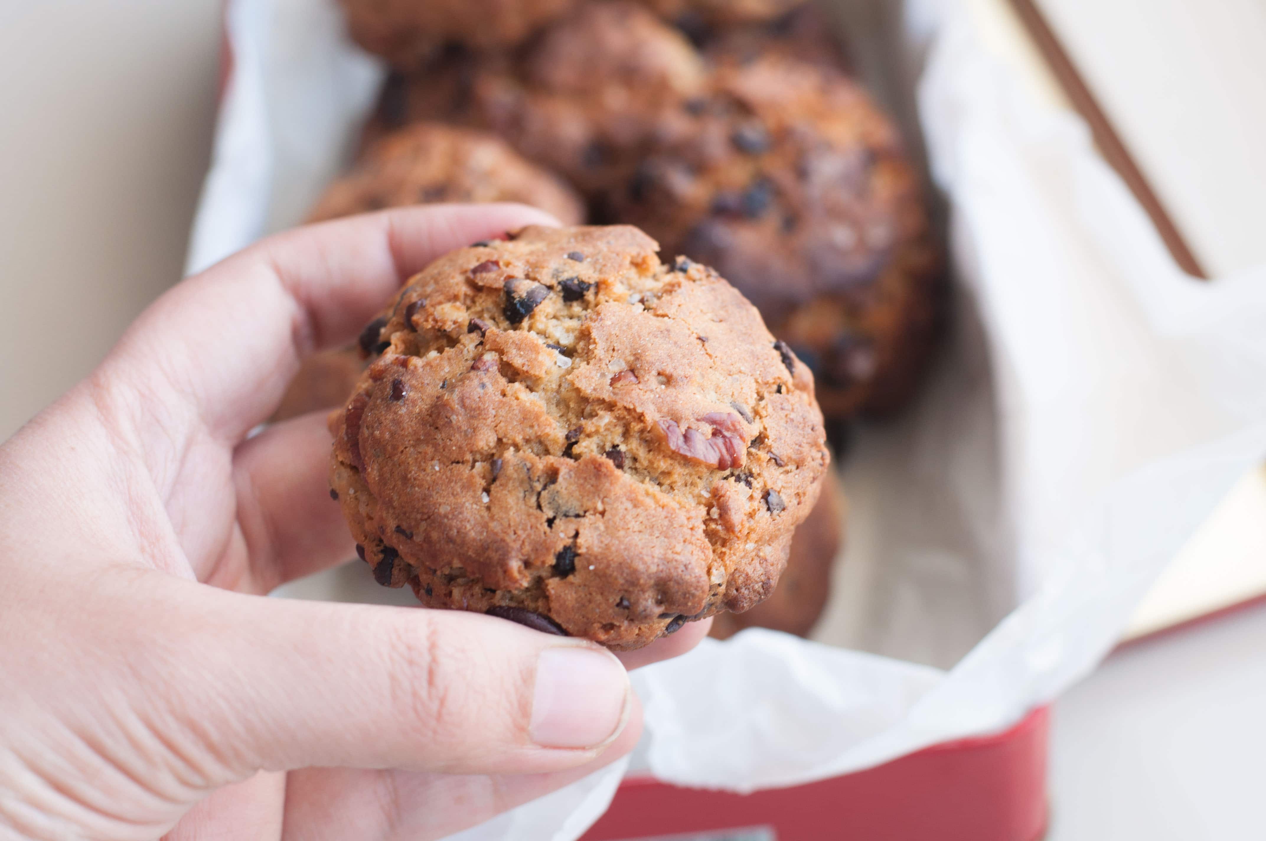 Healthy and Refined flour free Chocolate Chip Buckwheat Cookies