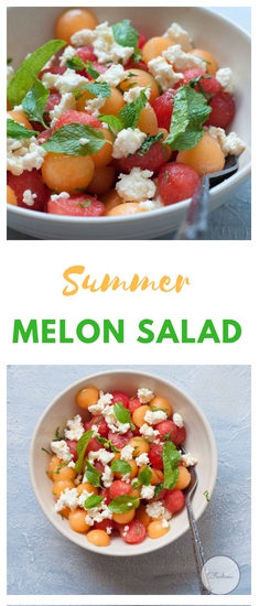 Summer Melon Salad with Ricotta Cheese