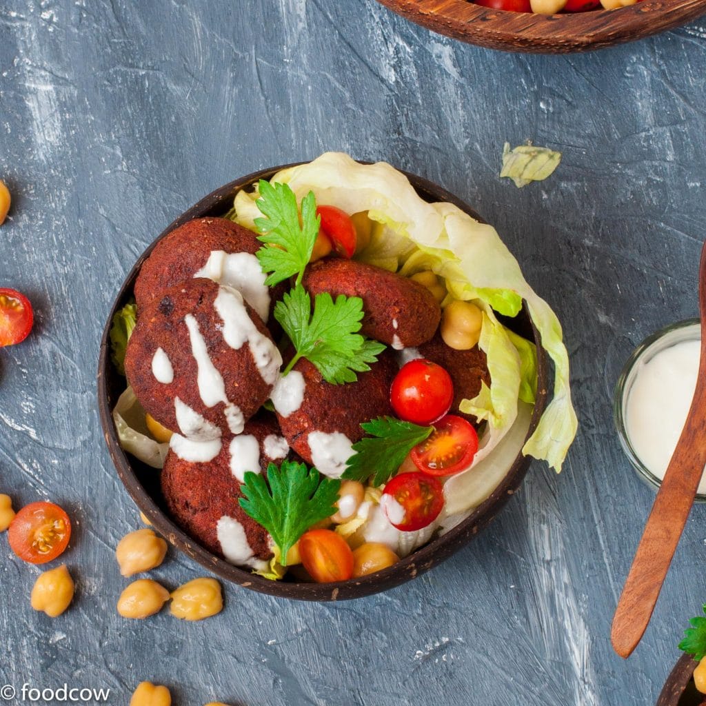 Beetroot Falafel - Traditional Middle Eastern Nutrient Rich,high protein patties made with chickpeas and spices