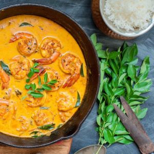 Easy to make Kerala Prawn curry with Coconut Milk and Kokum.