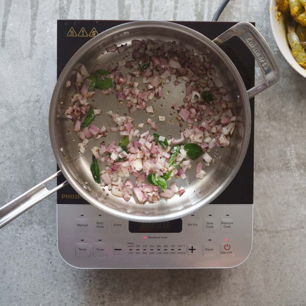 Sautéed curry leaves, mustard and cumin