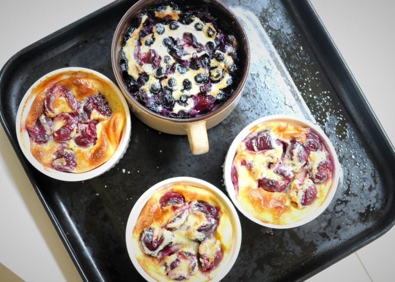 Blueberry and Cherry Clafoutis