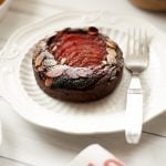 Chocolate Frangipane tart with Raspberry Pear