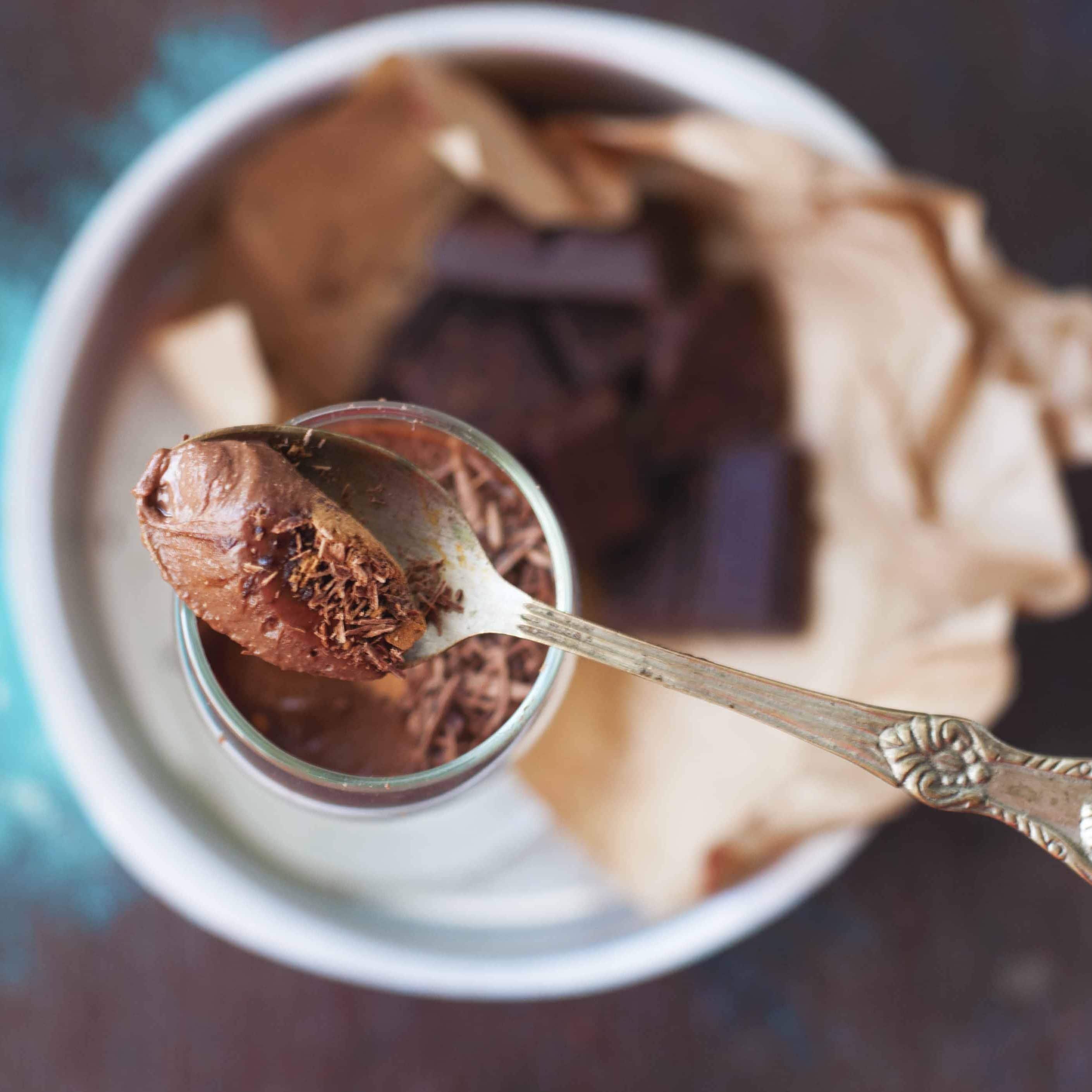eggless dark chocolate mousse