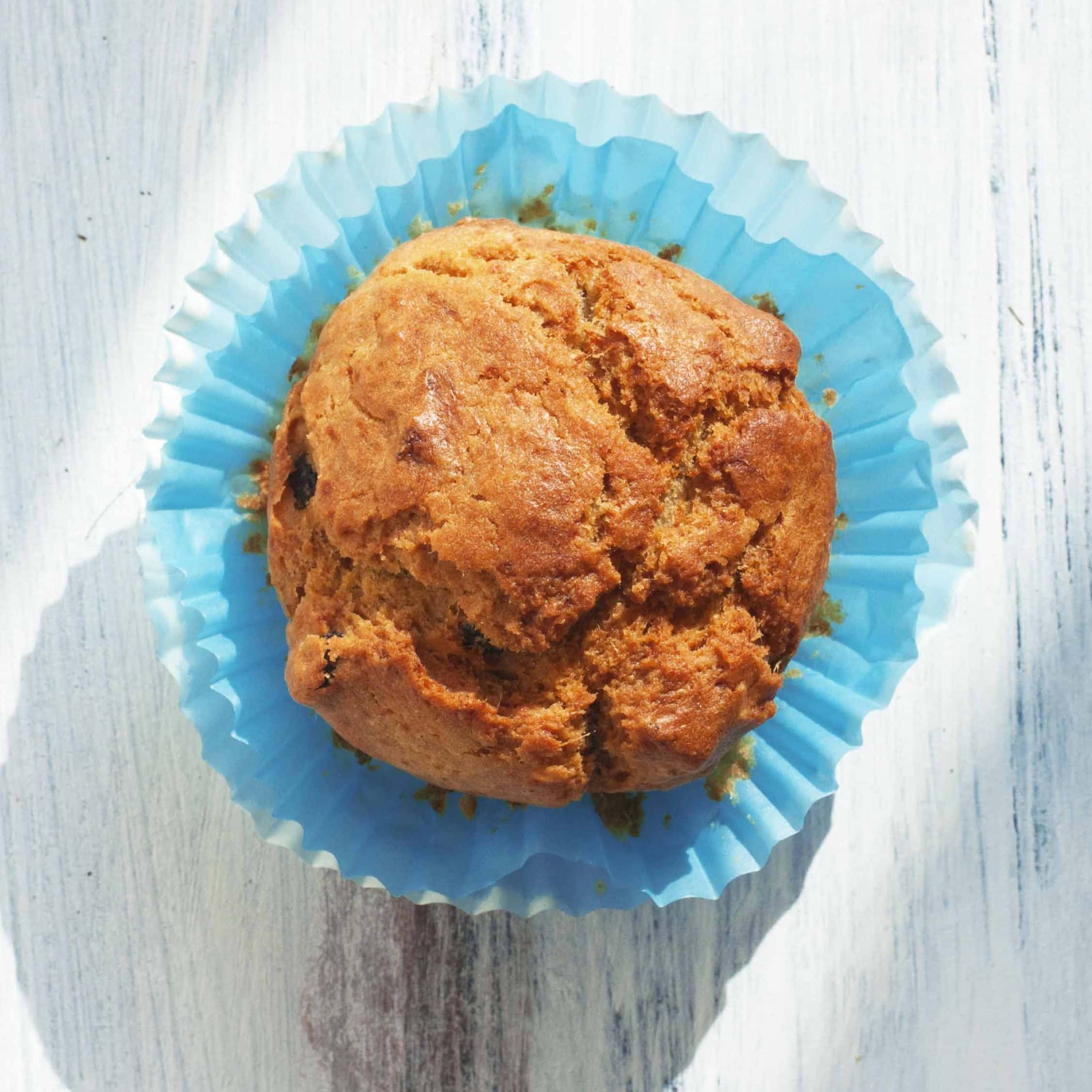 healthy banana raisin muffins