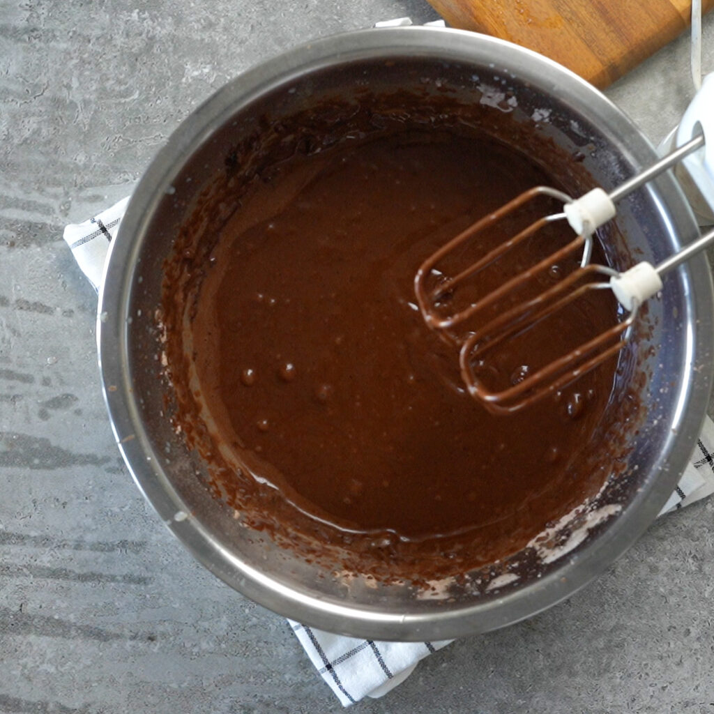 Eggless Chocolate cake batter is ready