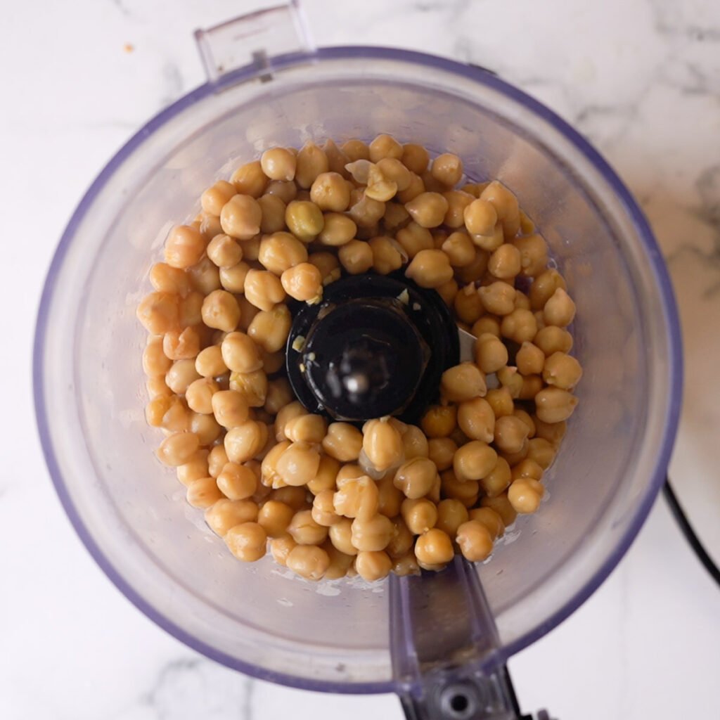 chickpeas in a blender