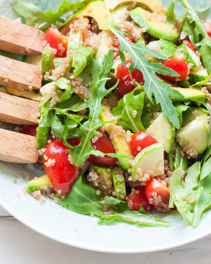 quinoa salad with balsamic dressing