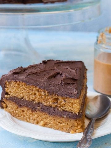 Peanut Butter Cake with Chocolate Frosting