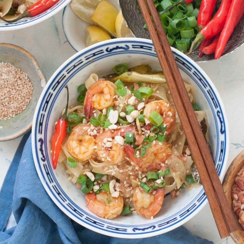 thai coconut shrimp noodles