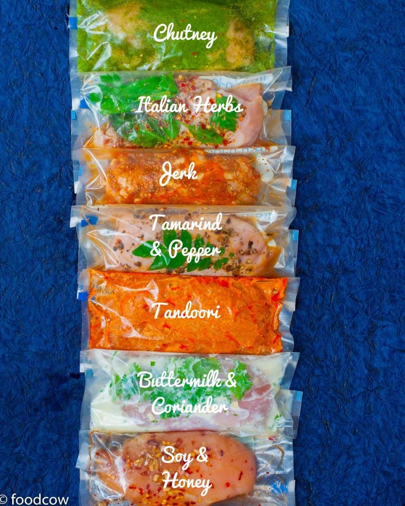 Seven Freezable Chicken Marinades for Seven Days of Healthy Eating.