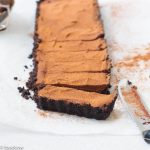 No Bake Oreo Chocolate Tart - Easy Eggless Chocolate Pie with Crushed chocolate biscuit tart shell and creamy dark chocolate ganache filling.
