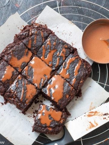 Dark and Decadent Chocolate Oats Brownies.The best Gluten Free Chocolate Brownie recipe made with 100% oatmeal.