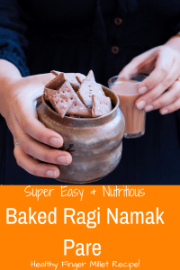 Baked Ragi Namak Pare - Easy to make, crunchy and tasty , healthy Baked Indian Savory Snack made with nutrient rich finger millet. #ragi #fingermillet #millet #healthy #indian #indianrecipe #namakpaare #namkeen #indiansnacks #ragirecipe #milletrecipe