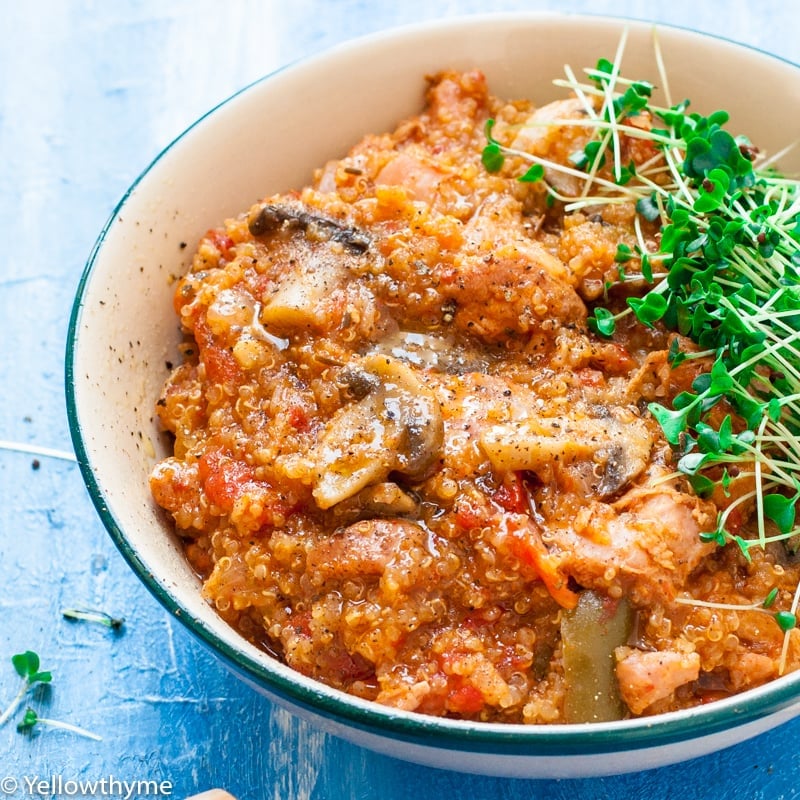 Mushroom & Chicken Quinoa Bowl_ Instant Pot & Pressure Cooker Recipe