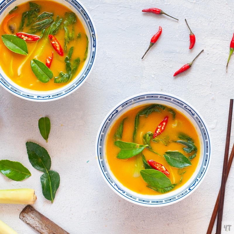 Healthy Thai Pumpkin Soup made with Thai Red Curry Paste and Coconut Milk.A perfect whole 30 approved,Paleo,Gluten Free Dinner. #paleo #whole30 #soup #pumpkin #butternutpumpkin #recipe #healthysoup #pumpkinsoup #thaisoup
