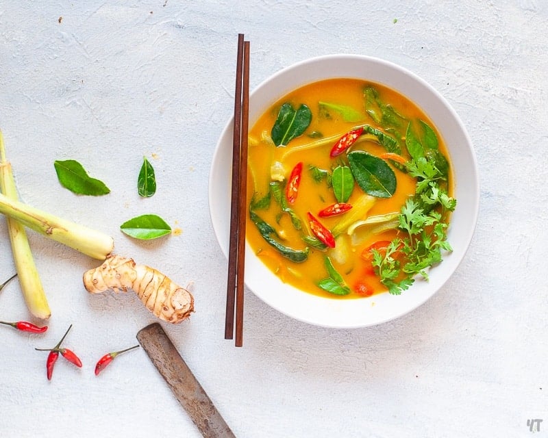 Healthy Thai Pumpkin Soup made with Thai Red Curry Paste and Coconut Milk.A perfect whole 30 approved,Paleo,Gluten Free Dinner. #paleo #whole30 #soup #pumpkin #butternutpumpkin #recipe #healthysoup #pumpkinsoup #thaisoup