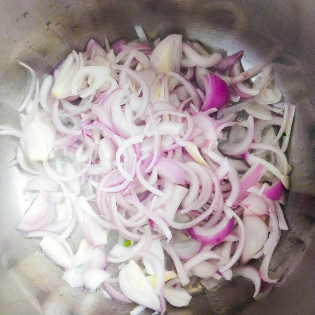 browning the onions in the instant pot
