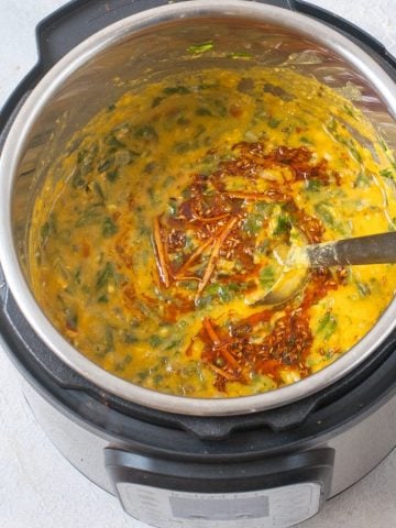 Lehsooni Dal Palak made in Instant Pot #glutenfreeindian