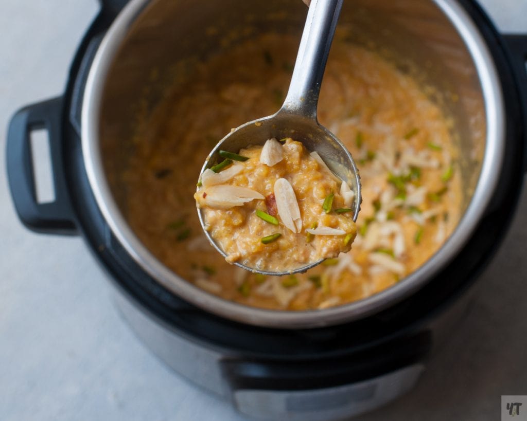 Instant Pot Kheer - Traditional Indian Rice Pudding made in less than 30 minutes.Super Quick and hands off method of making the Best Indian Kheer ever! #instantpot #kheer #instantpotricepudding #ricerecipe #pressurecooker #easykheer