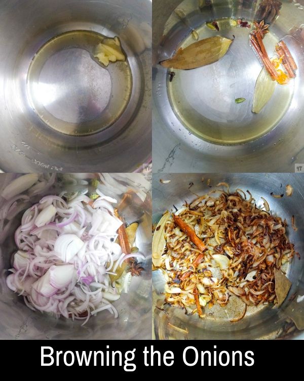  Frying the onions in instant pot for the Chicken Biryani