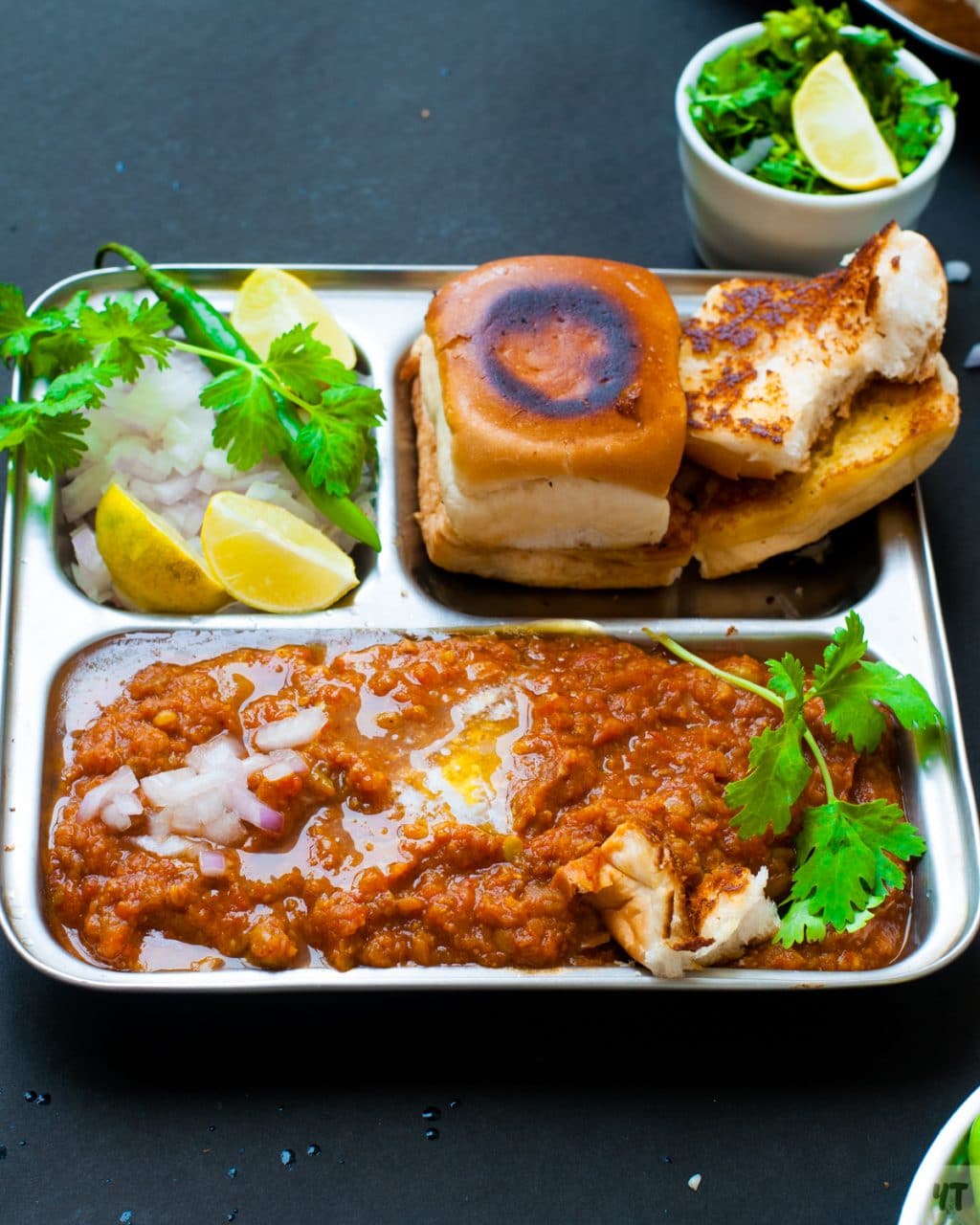 Instant Pot Pav Bhaji Recipe- Quick and Easy pressure cooked version of Mumabi Pao Bhaji -A Spicy Indian vegetable mash usually served with bread rolls. #instantpot #instantpotpavbhaji #indianinstantpotrecipe #recipe #pressurecooked #instantpotindian #indianrecipe