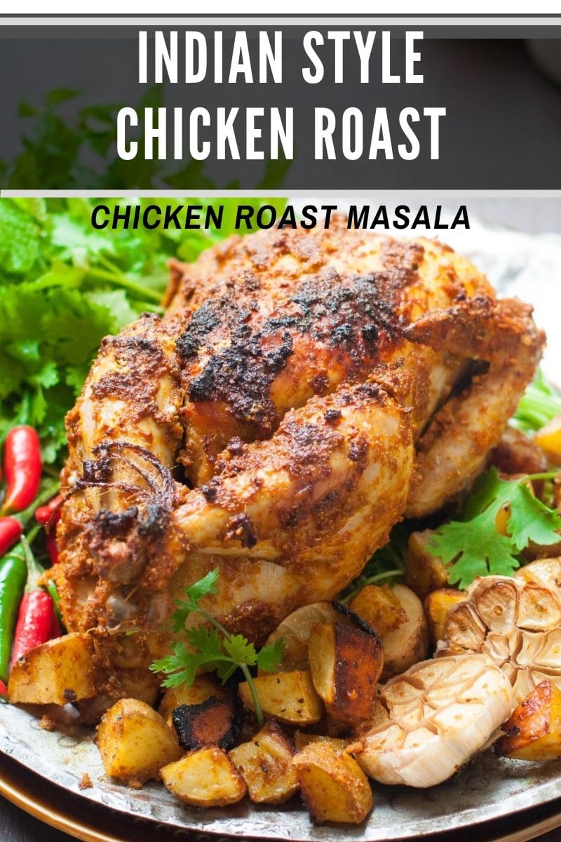 Whole Chicken Roast Indian Style Baked