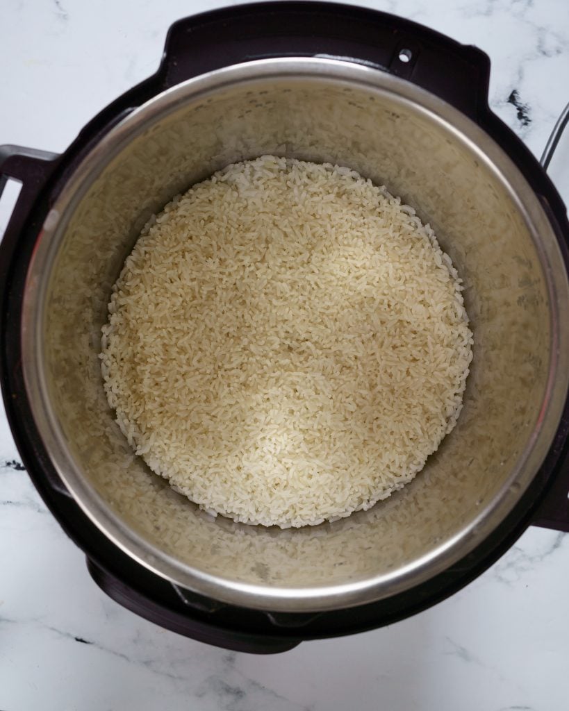 Cooked sona masoori rice in instant pot
