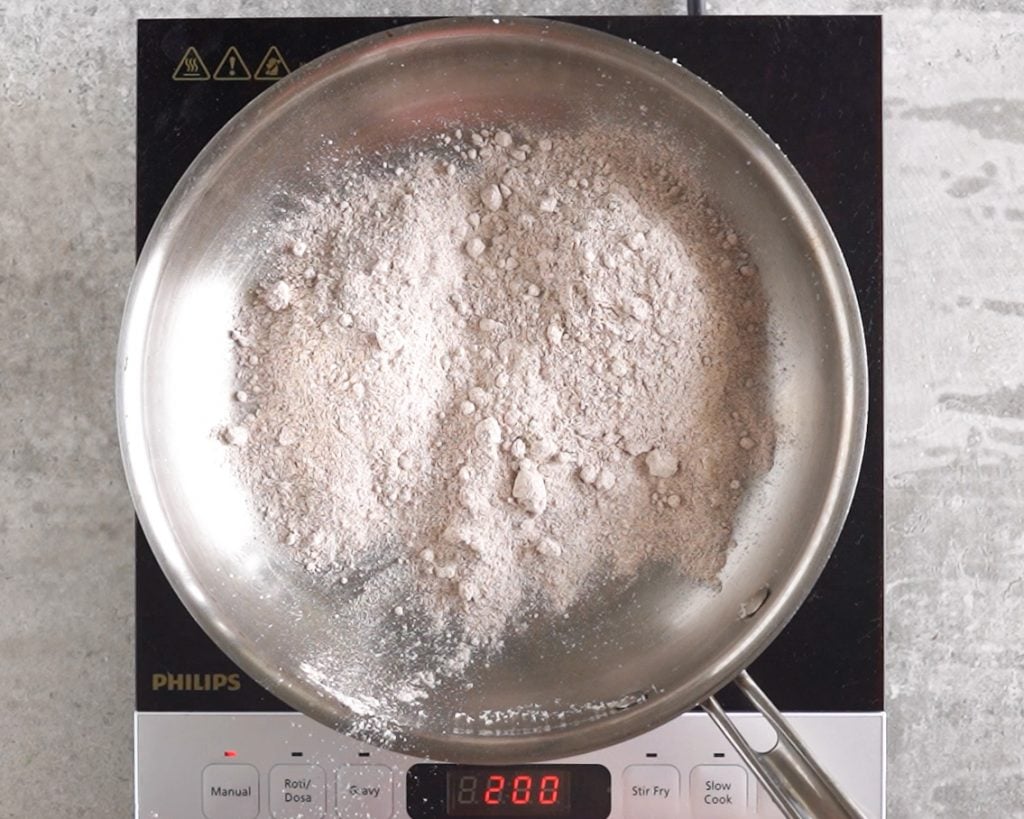 Toasting Ragi Flour