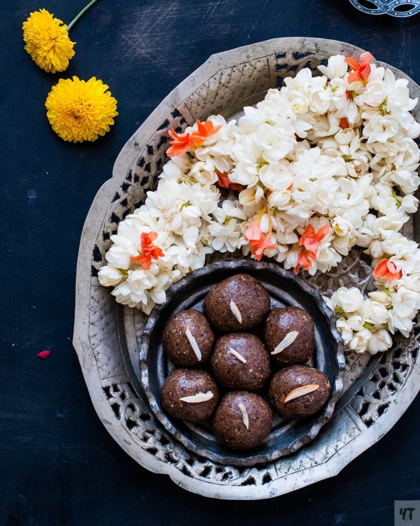 Ragi Laddu with almond 