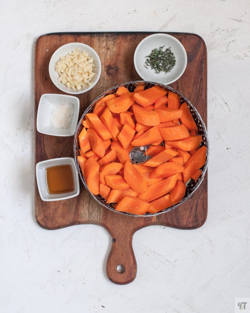 Ingredients for Instant Pot Honey Garlic Glazed Carrots 