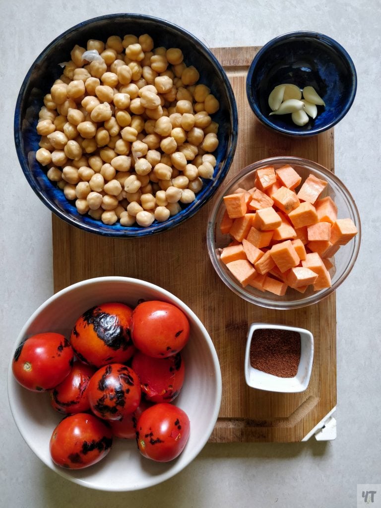 Ingredients for Instant Pot Moroccan Chickpea Stew