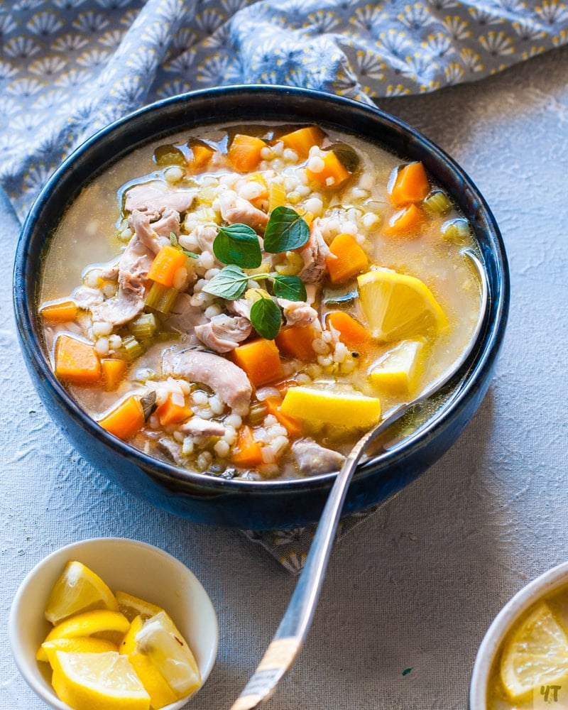 Instant Pot Chicken Barley Soup