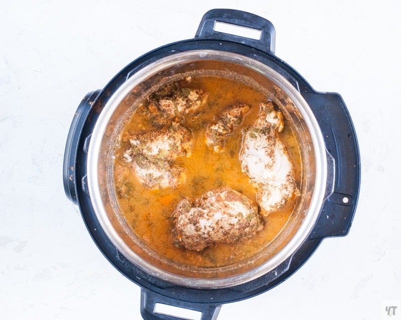 pressure cooked chicken in the instant pot