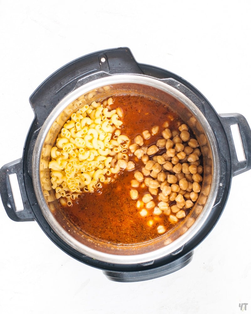 Pasta with Chickpeas Instant Pot Pasta e Ceci with stove top instructions