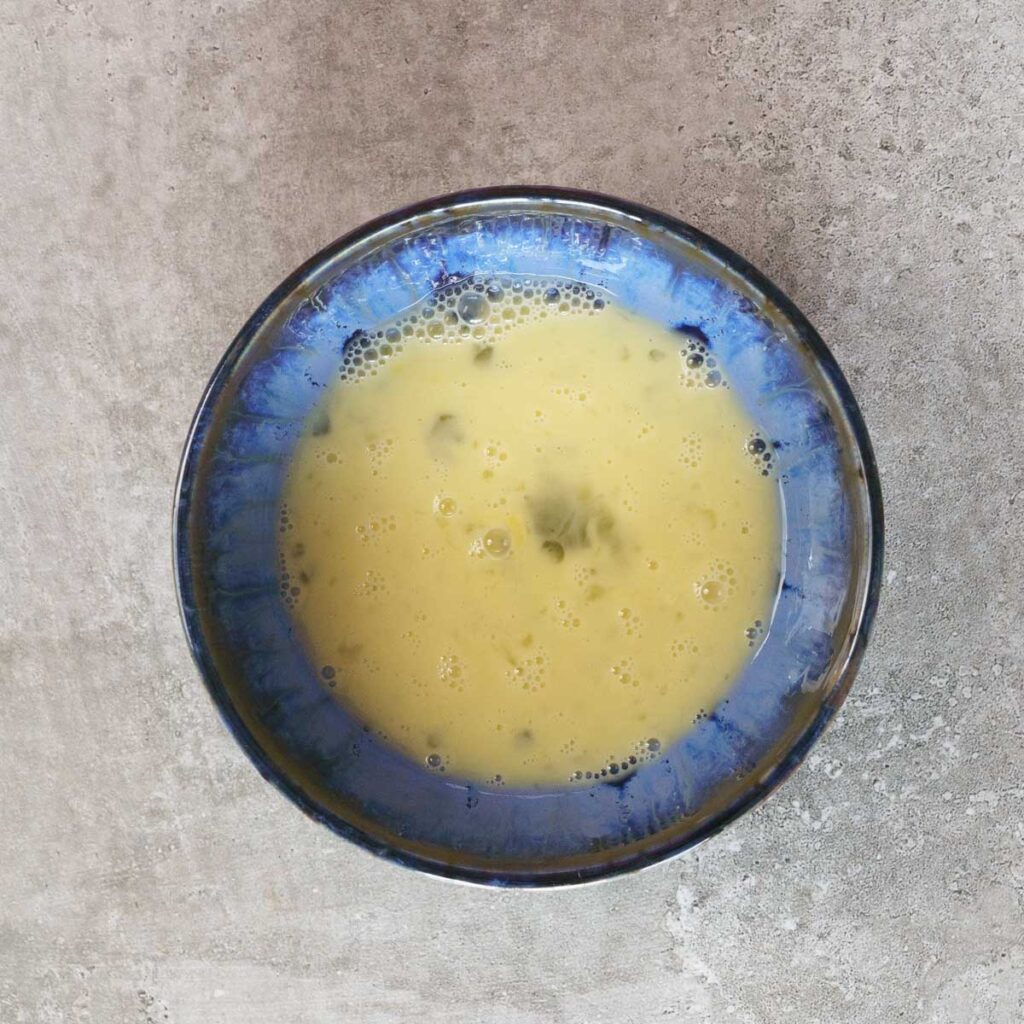 Whisked Egg in a bowl