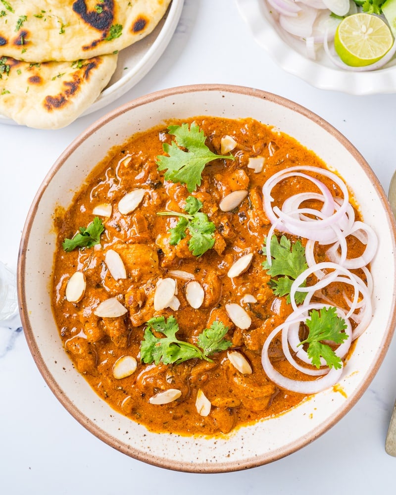 Instant Pot Chicken Tikka Masala in a white bowl