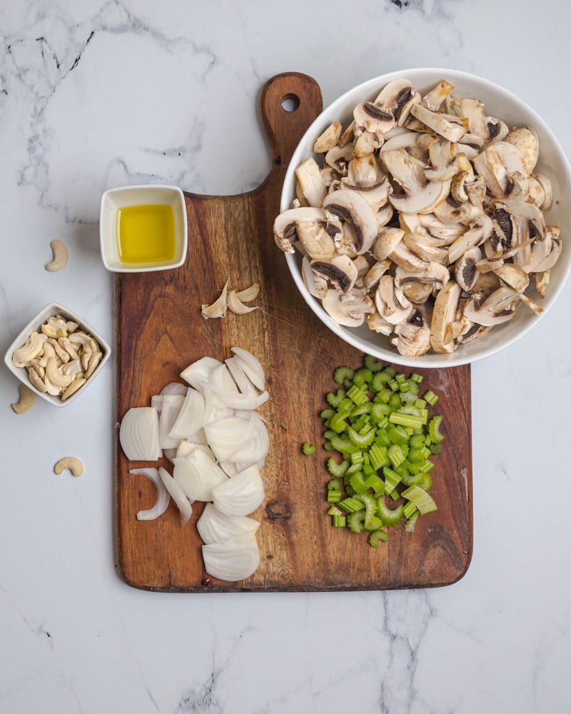 ingredients for Instant Pot Mushroom Soup