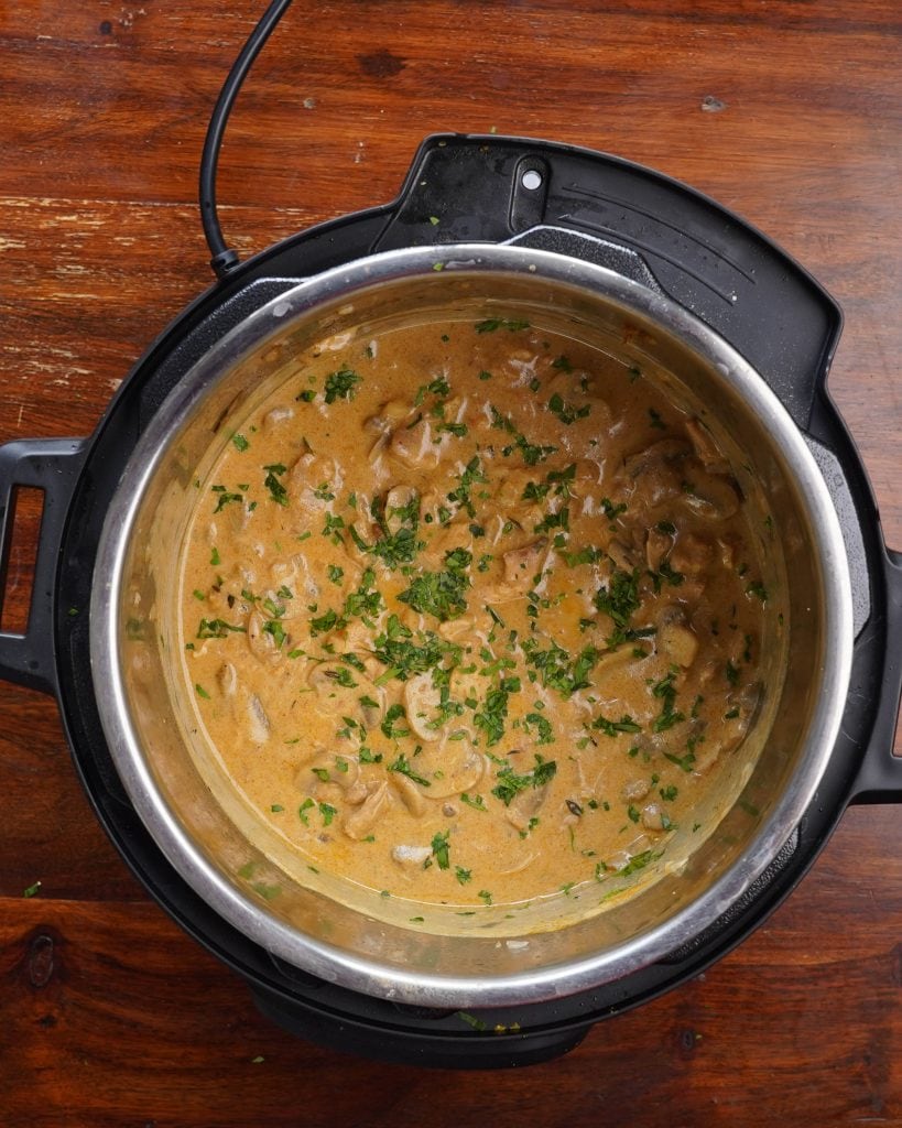 Chicken Stroganoff in the instant pot