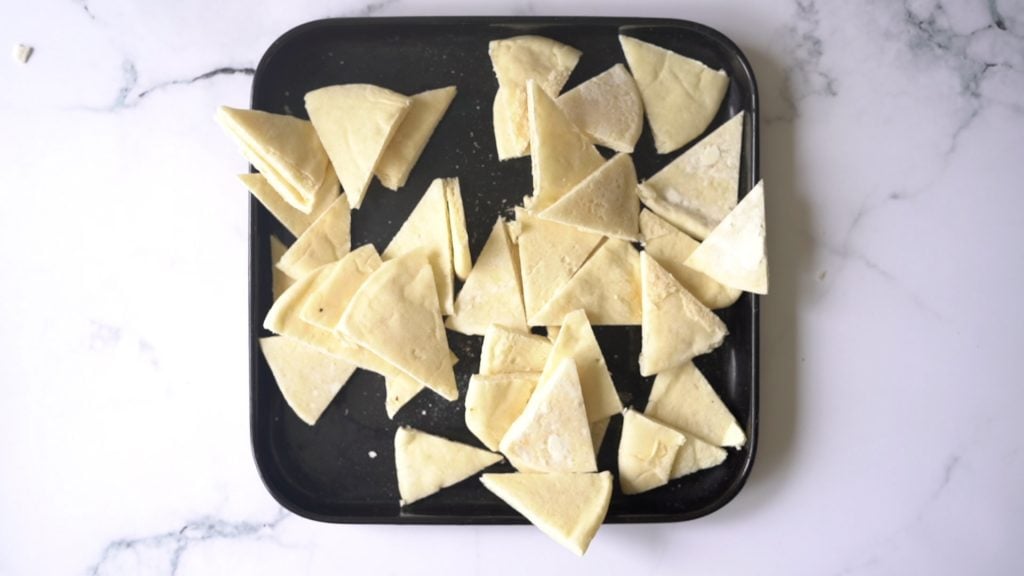 cut triangles of pita chips
