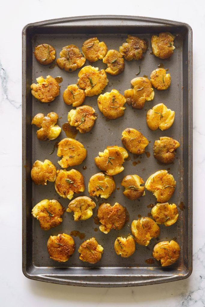 Garlicky Air Fryer Smashed Potatoes This Healthy Kitchen