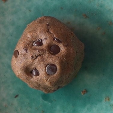 making ragi chocolate chip cookie dough