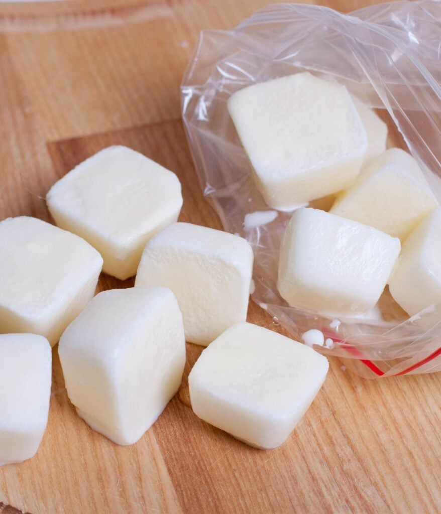 Coconut milk cubes
