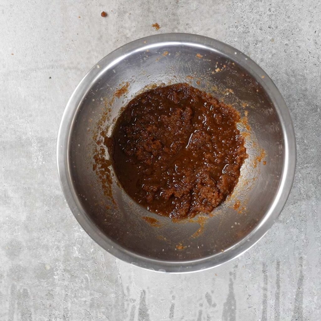 Butter and sugar in a large bowl