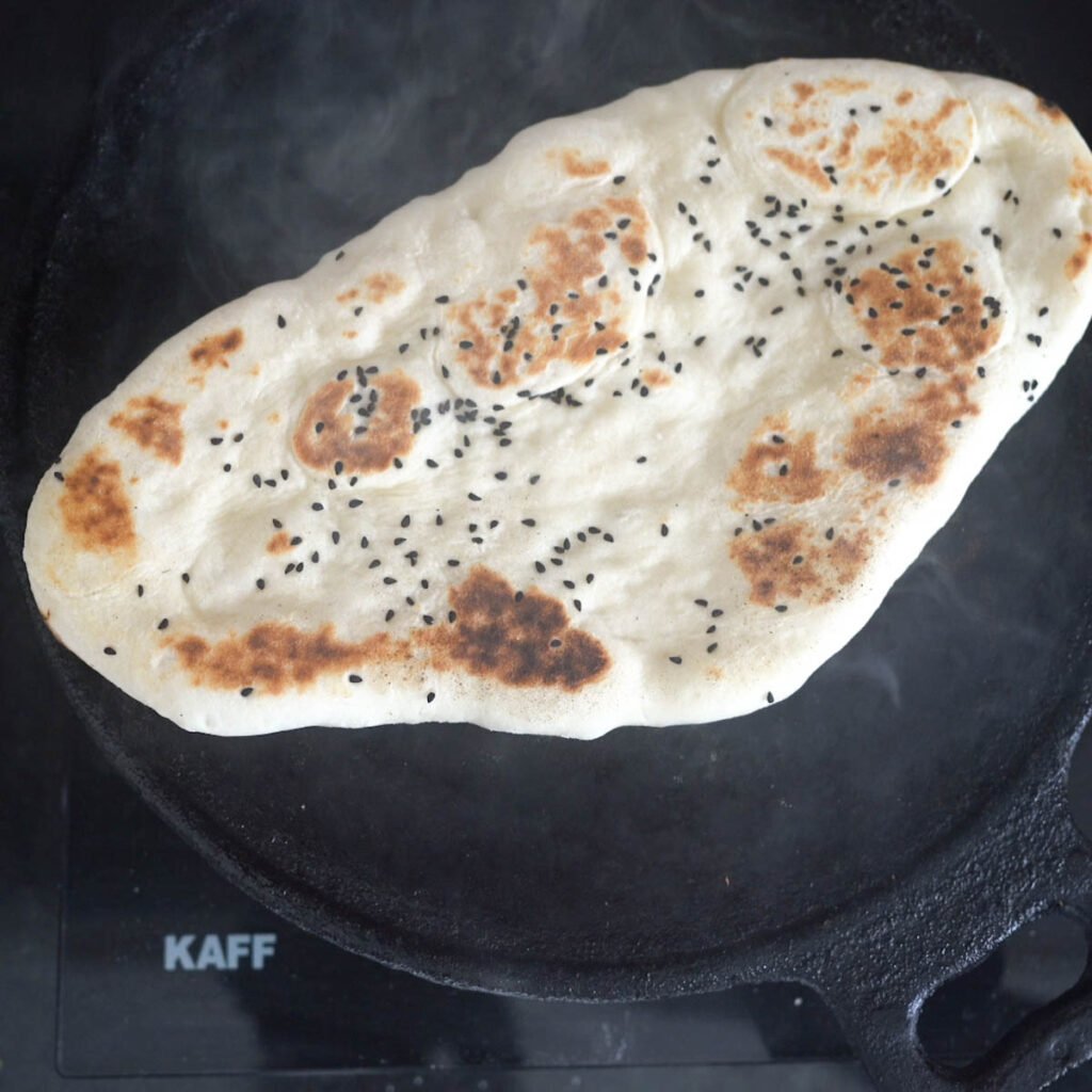 top view of naan