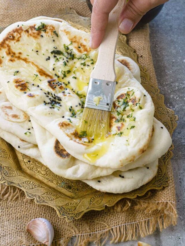 Butter Garlic Naan Indian Flat Bread yellowthyme