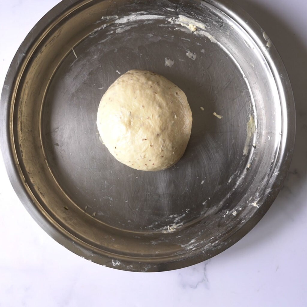 Bhatura dough before rest and rise